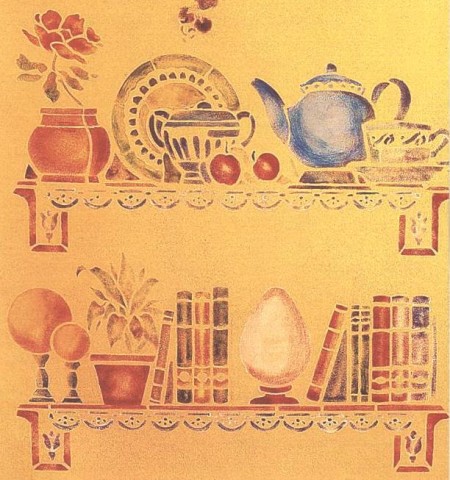 Mensole stencil decorative