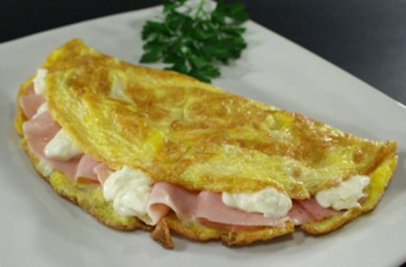 ricetta light prosciutto omlette