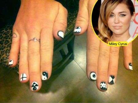 Miley Cyrus nail art
