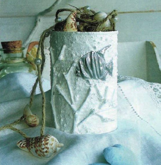 Portaspazzolino marino decoupage