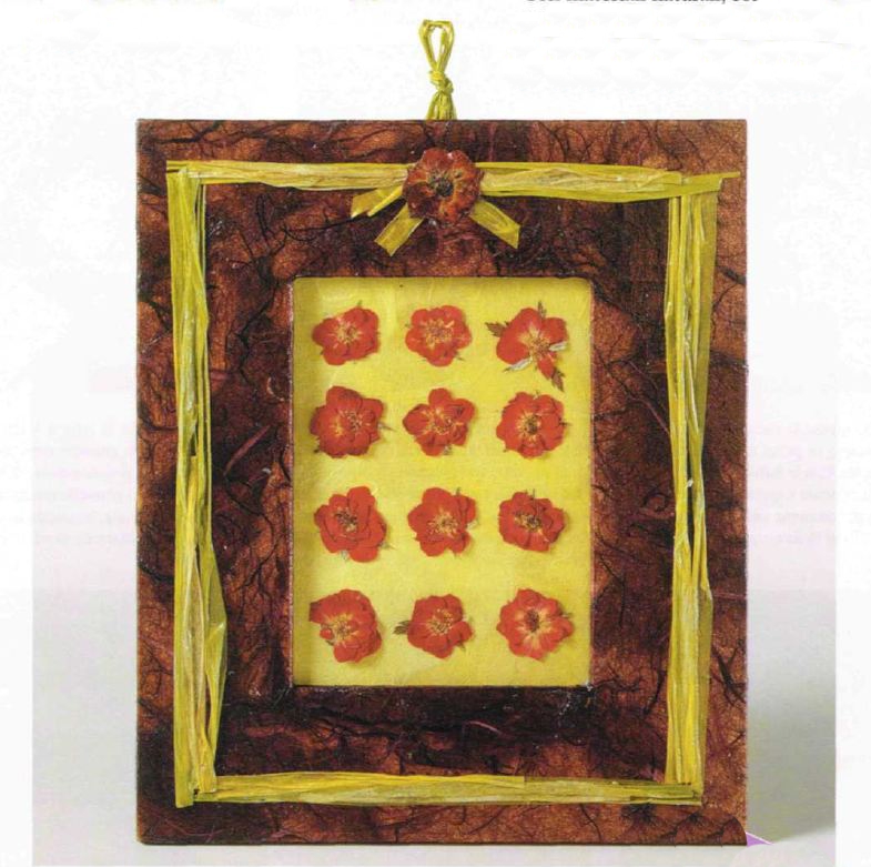 Cornice e quadretto con fiori decoupage