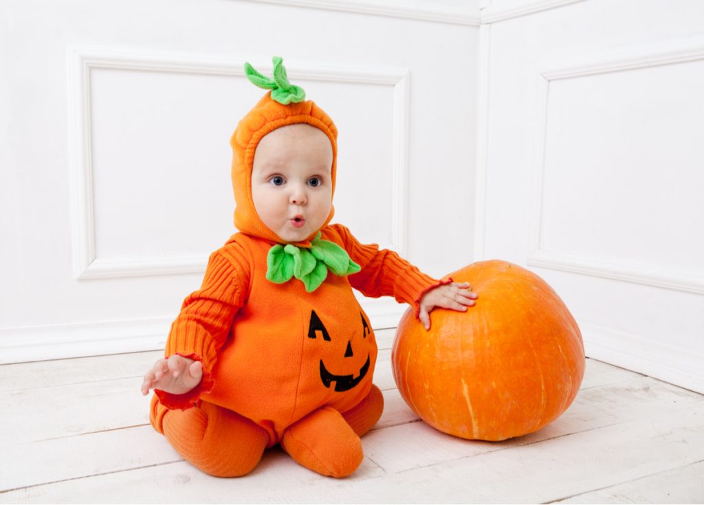 Costume Halloween bambini piccoli zucca