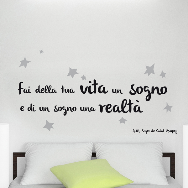 Sfida tra frasi adesive per le pareti