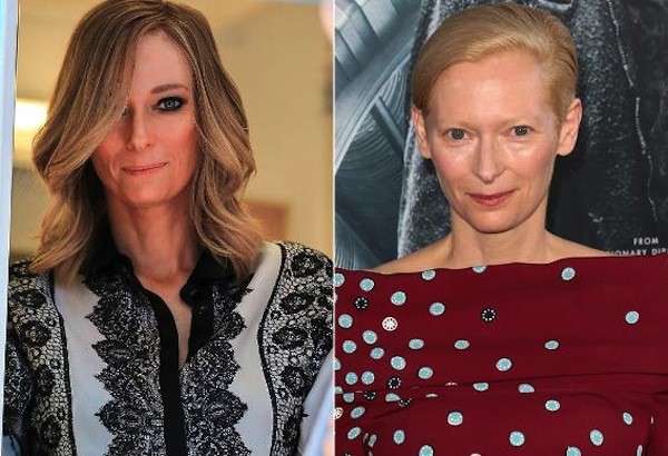 La trasformazione make up di Tilda Swinton