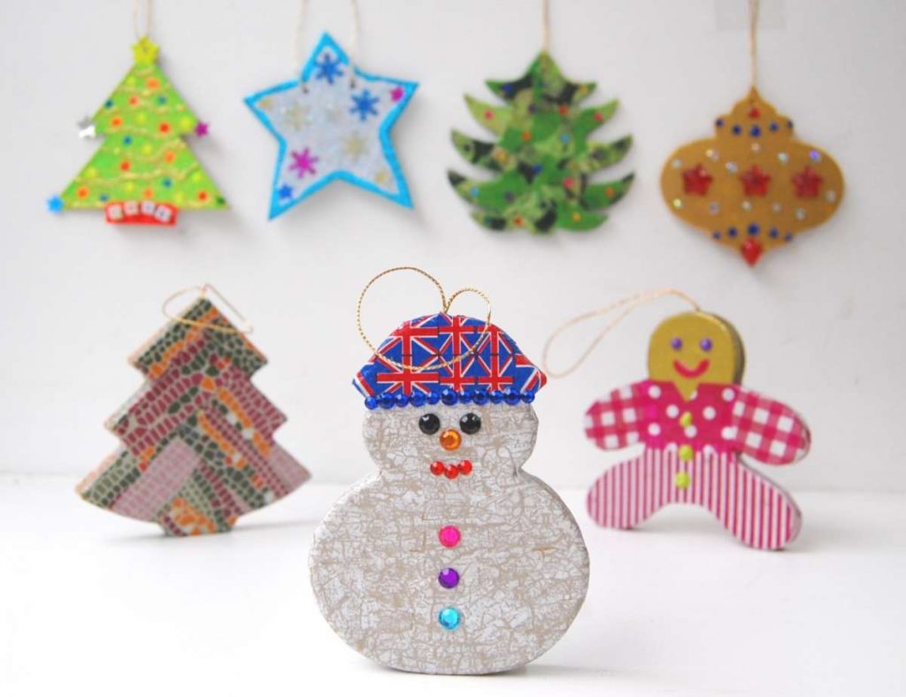 Decoupage Natale.Lavoretti Di Natale Con Decoupage Tante Idee Per I Bambini Foto Pourfemme