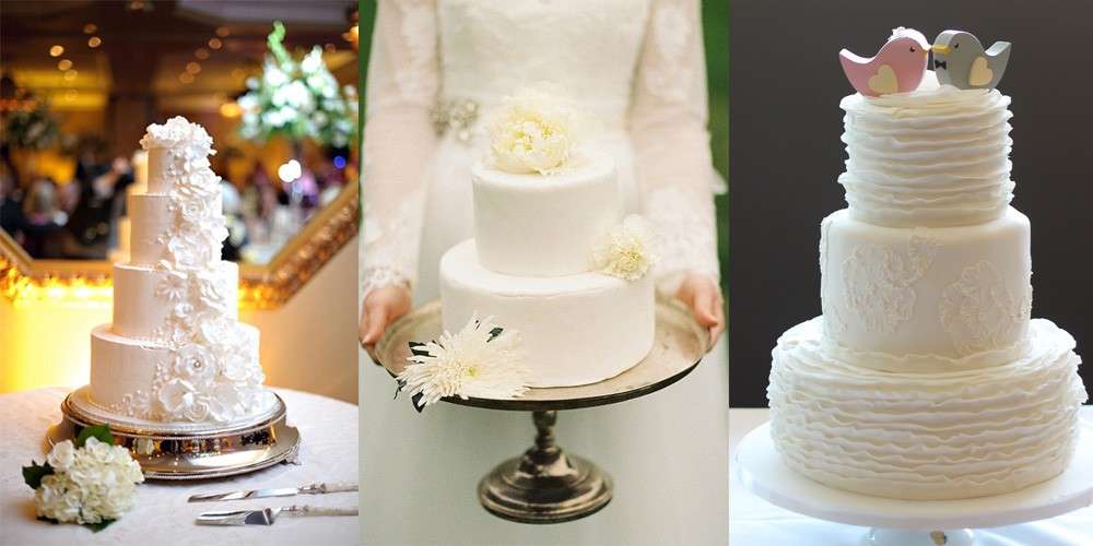 Torte bianche per le nozze