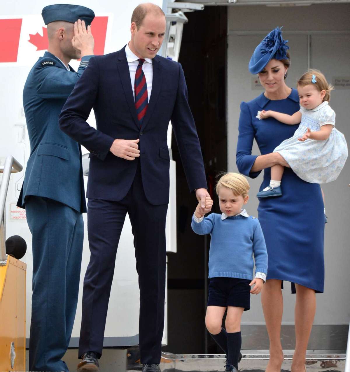 La famiglia reale inglese arriva in Canada