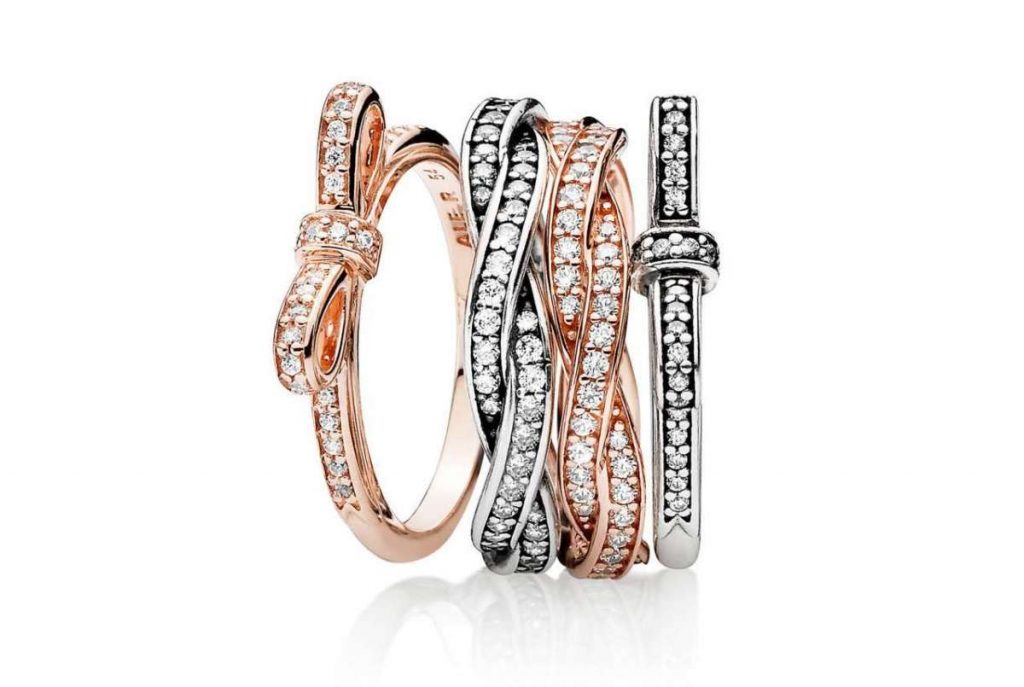 pandora anello fiocco argento pandora anello fiocco argento