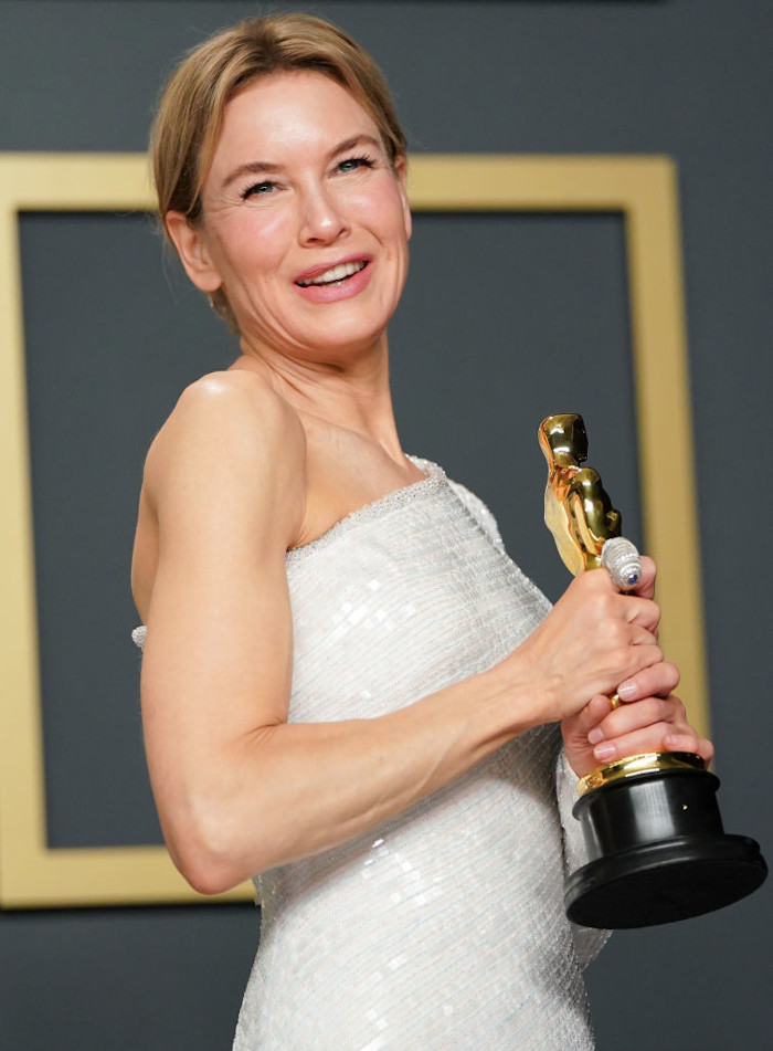 Renée Zellweger, vincitrice premio miglior attrice protagonista Oscar 2020