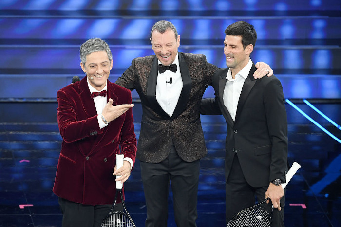 Fiorello, Amadeus e Novak Djokovic