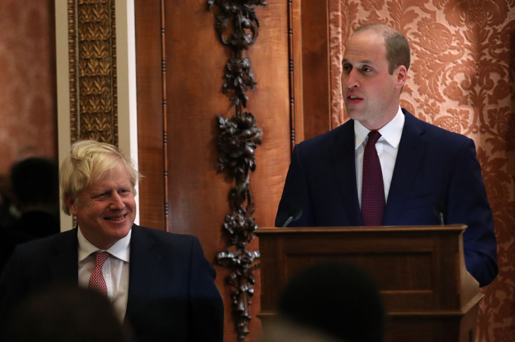 Boris Johnson insieme al principe William