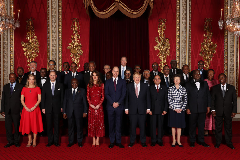 Boris Johnson insieme al Duca e alla Duchessa di Cambridge, William e Kate