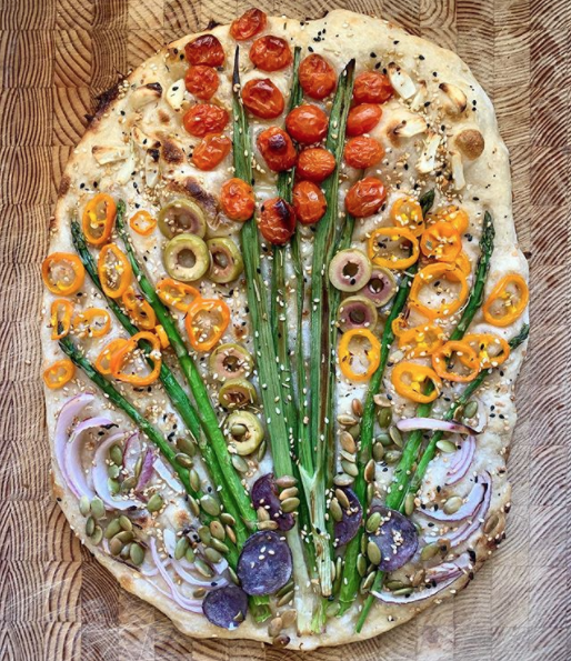 Focaccia con verdure miste