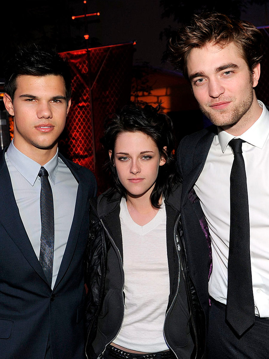 Robert Pattinson con Kristen Stewart e Taylor Lautner