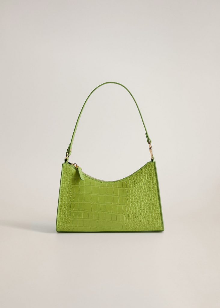 Borsa baguette cocco verde