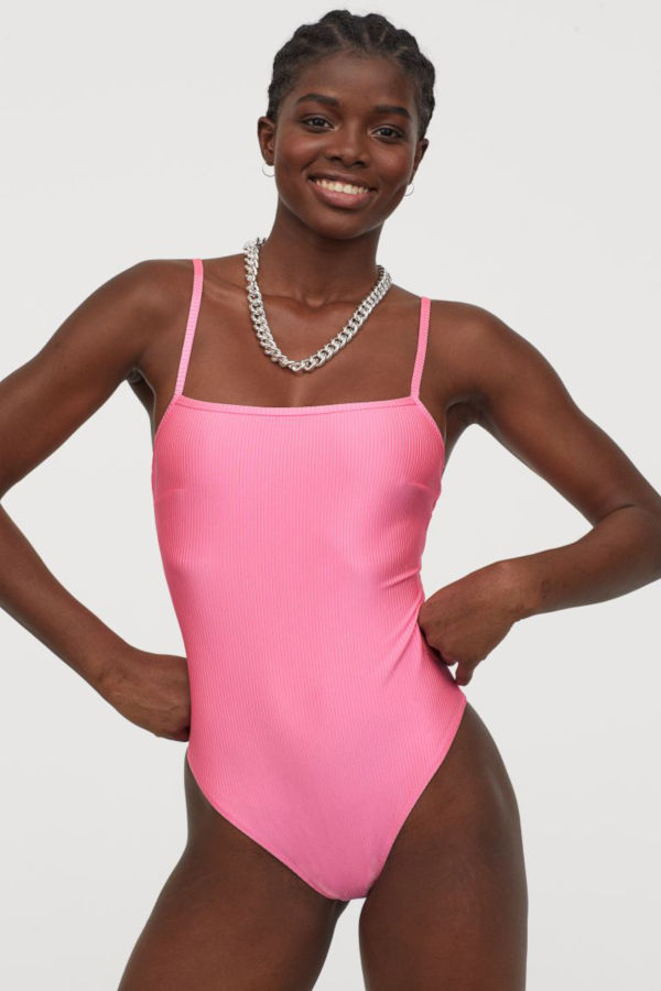 Costume intero rosa sgambato