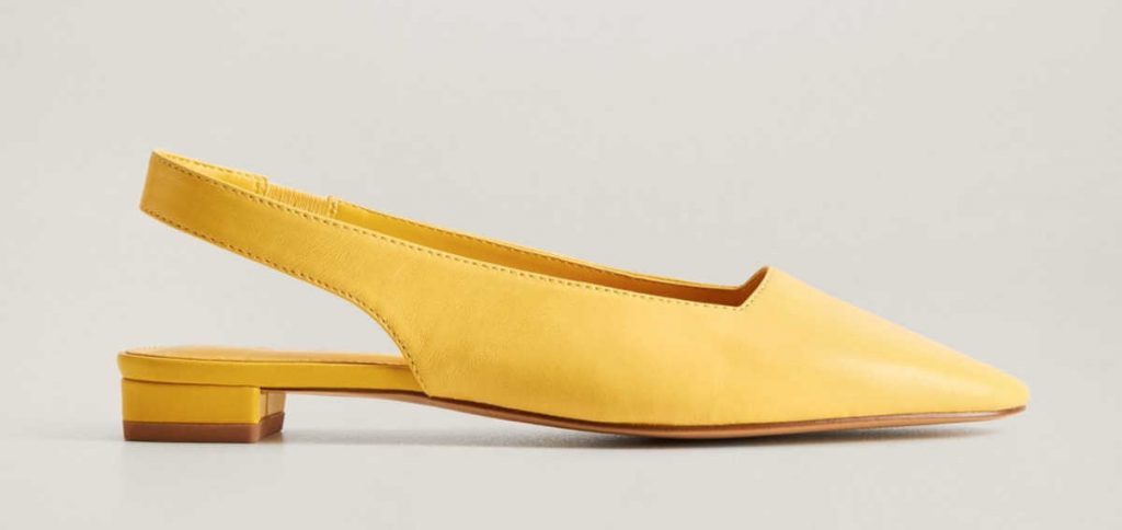 Sandalo slingback giallo