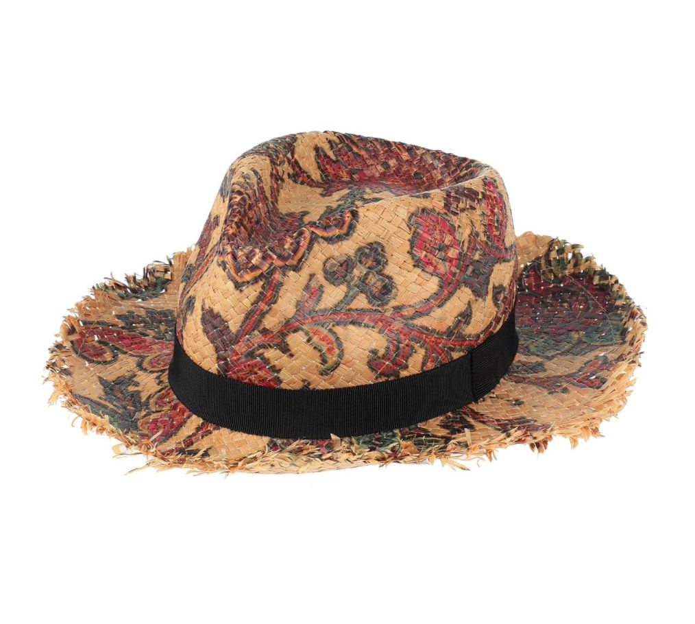 Cappello di paglia con stampa