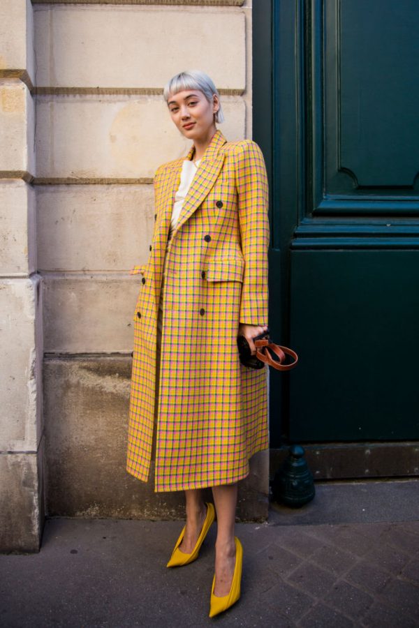 Look cappotto a quadri