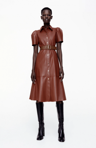 Vestito in ecopelle zara sale