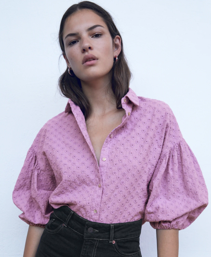 Camicia maniche a sbuffo