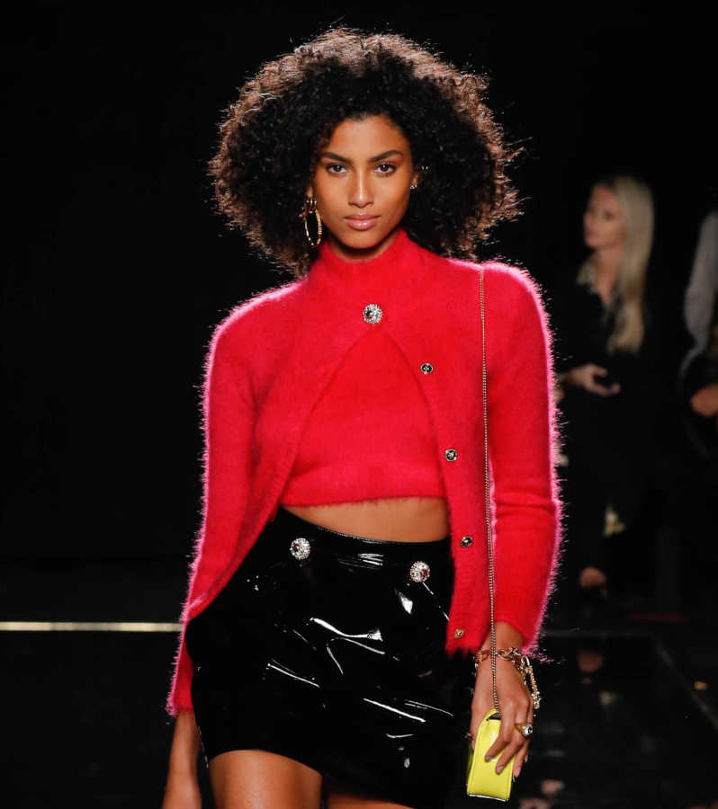 Look cardigan maglione rosso