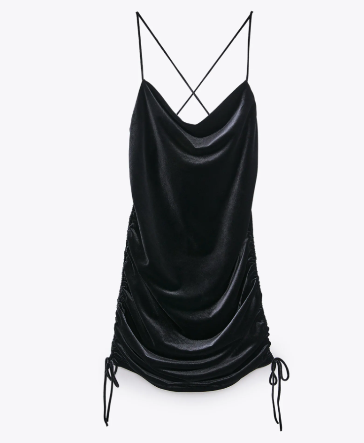 Vestito mini in velluto