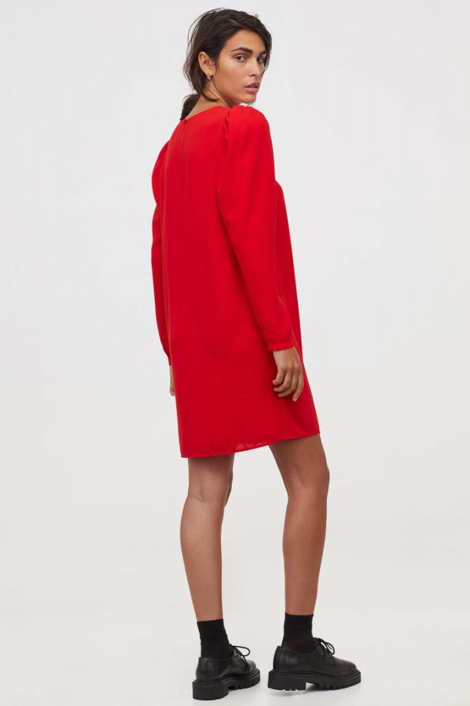 abito rosso h&m