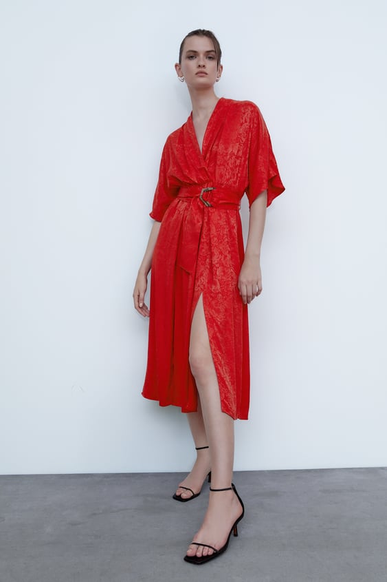 abito rosso zara