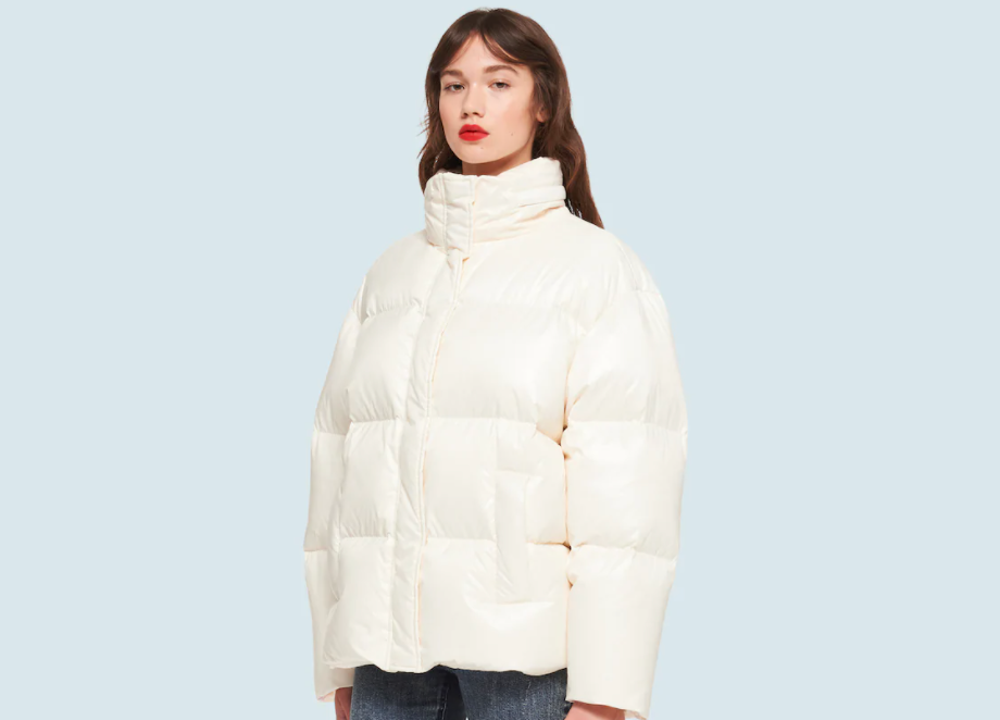 Look piumino bianco miu-miu