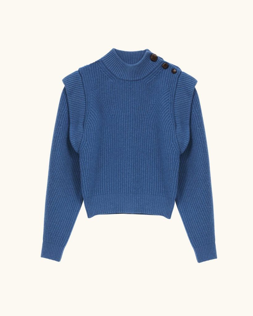 Maglione in cashmere blu