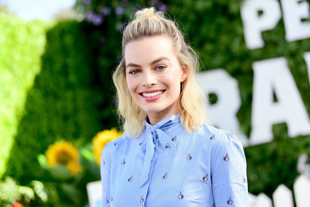 Margot Robbie half bun