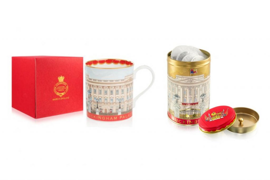 Tazza e tè a tema famiglia reale inglese