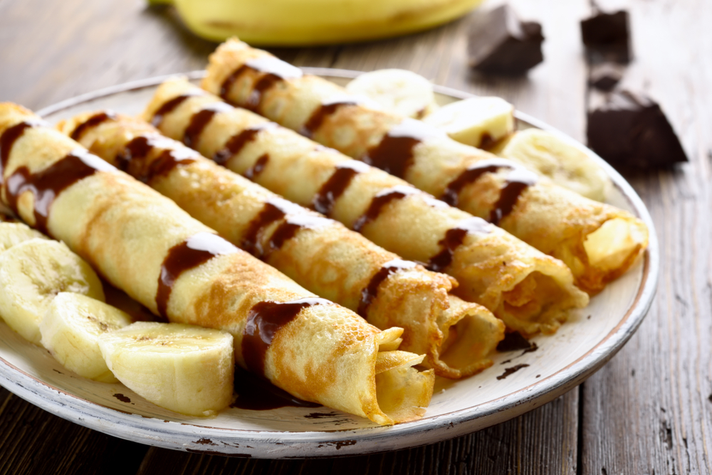 Sigari di crepes alla nutella
