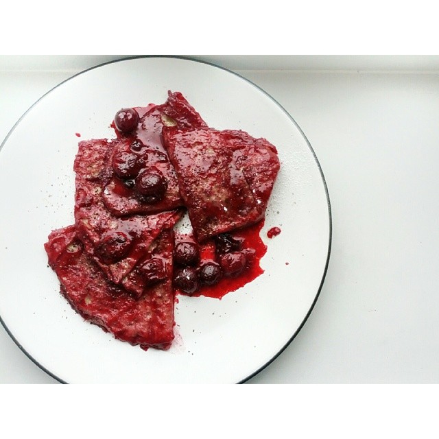 filetto di maiale con le ciliegie