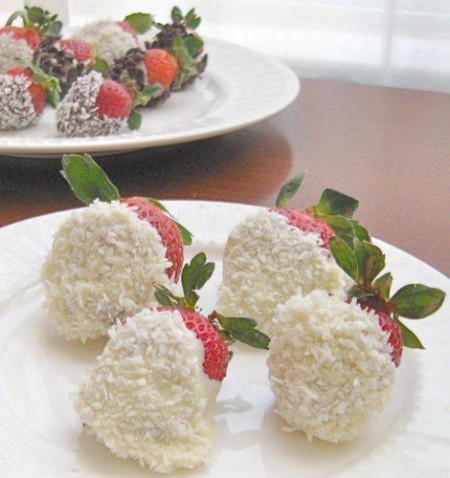 fragole cocco cioccolato bianco