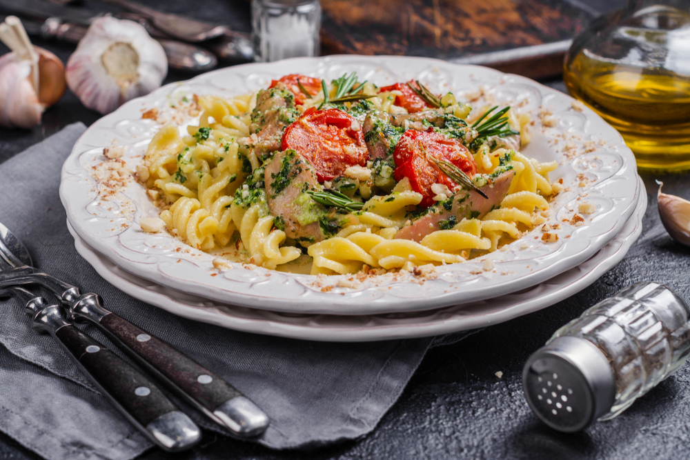 Fusilli con fesa di tacchino