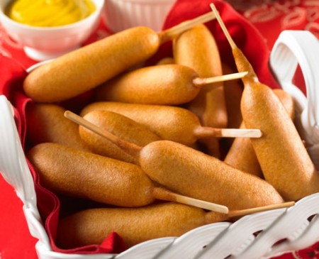 hot dog on a stick