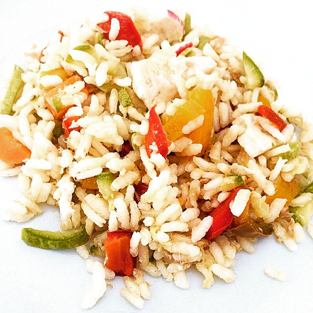Insalata di riso con verdure