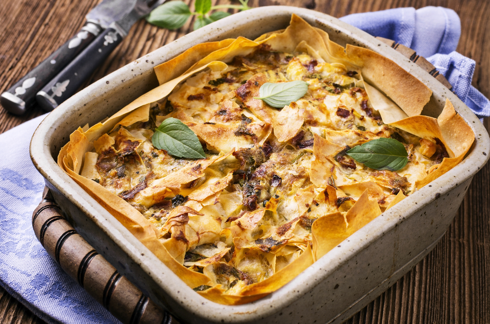 Linguine allo storione in crosta