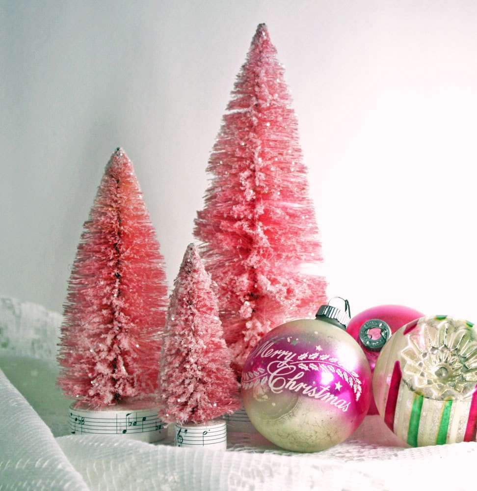 Albero di Natale piccolo e rosa