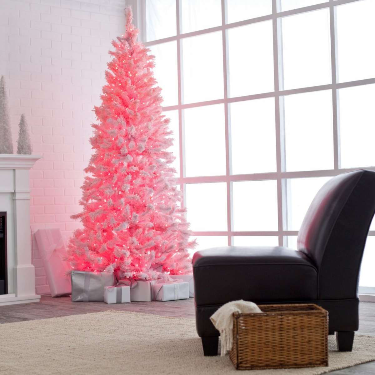 Albero di Natale semplice e rosa
