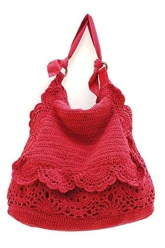 Borsa tricot rosa