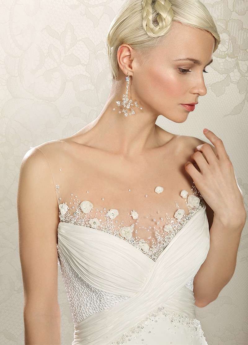 Capelli corti sposa treccia