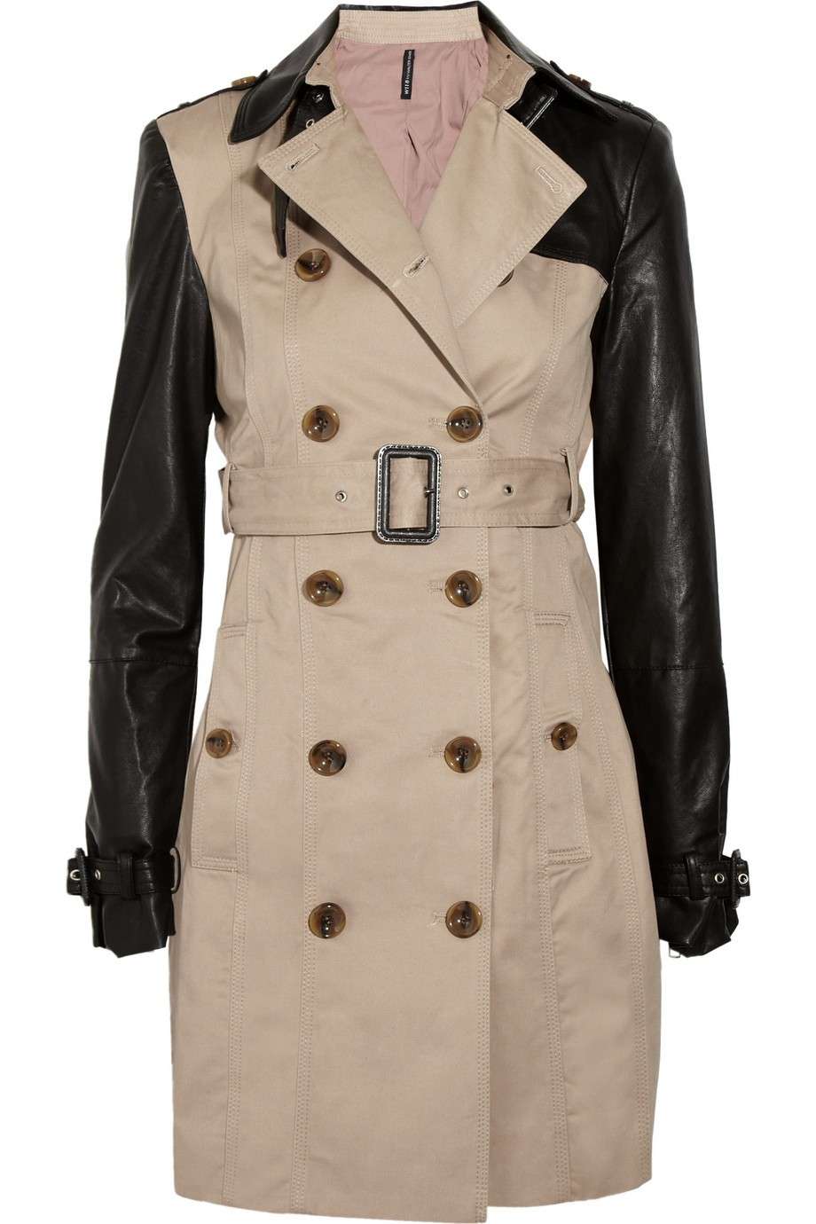 Cappotto con maniche nere
