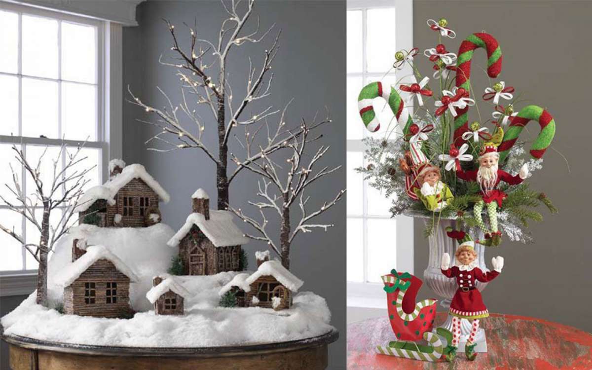 Decorazioni Natale fai da te casette con neve