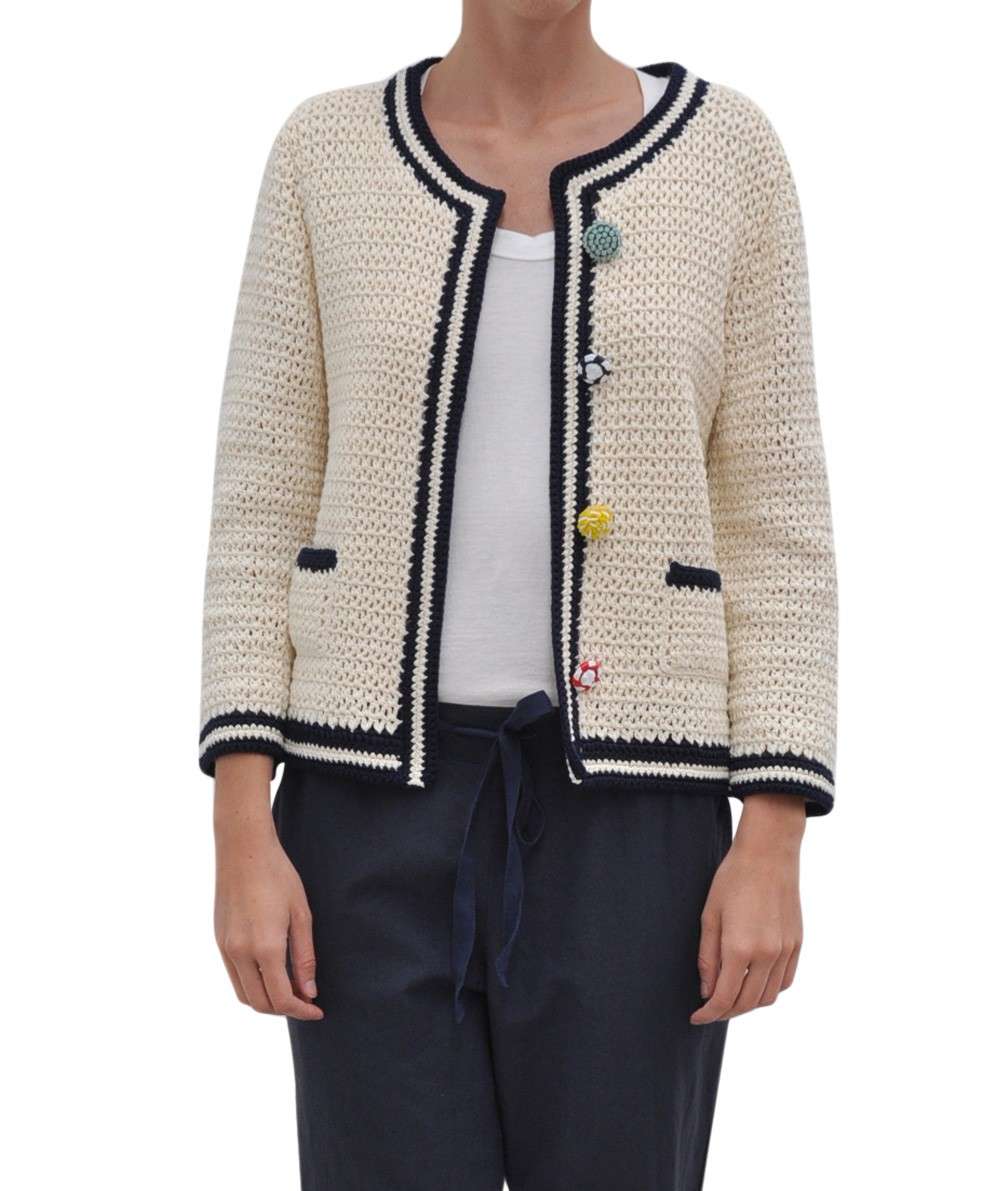 Giacca tricot in stile bon ton