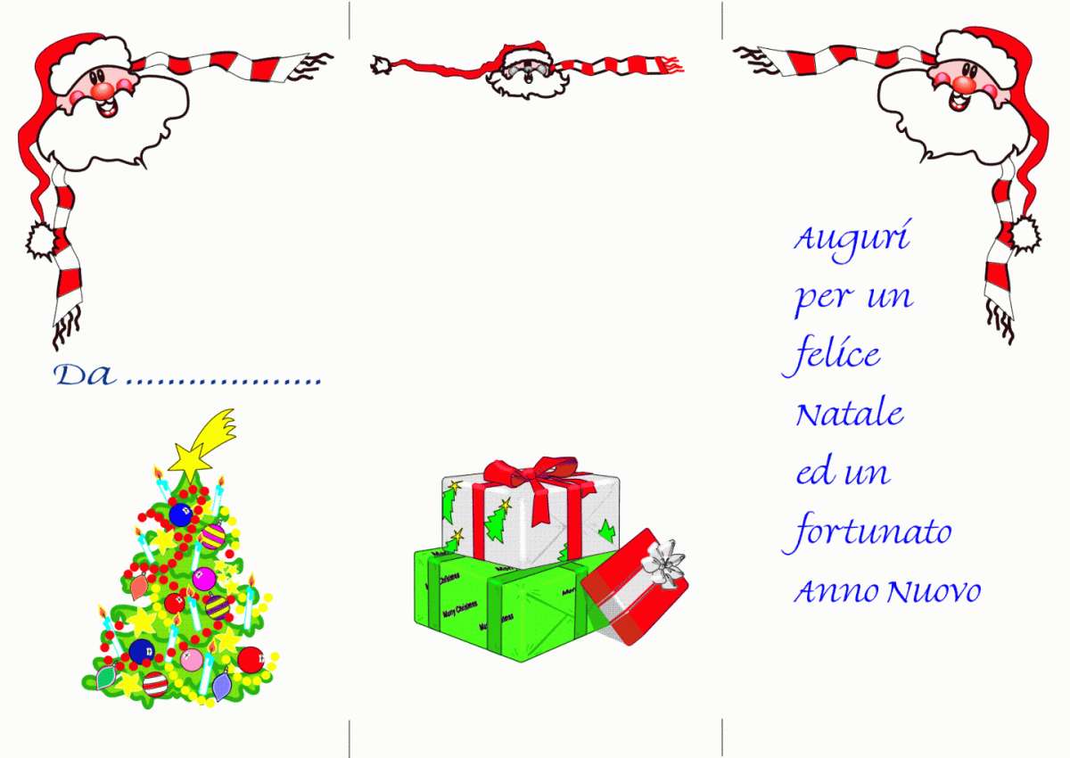 Letterina per Babbo Natale con pacchetti regalo