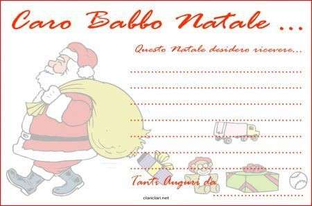 Letterine per Babbo Natale