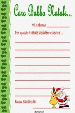 Letterine per Babbo Natale desideri